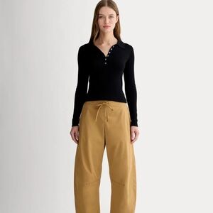 Everlane Bone Brown Wide-Leg Pants